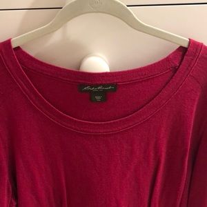 Eddie Bauer hot pink sweater